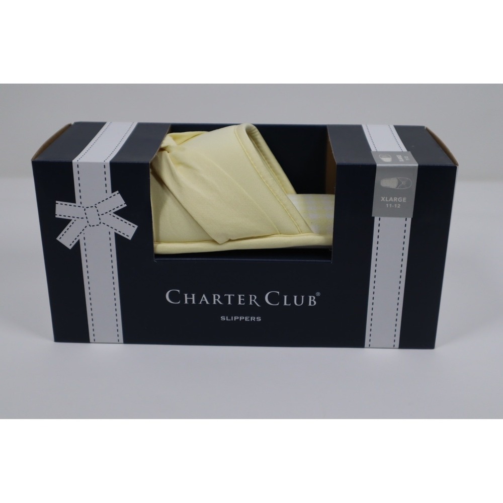 Charter Club Women's Slip-on Twisted‎ Slippers - Pineapple Cream - X-Large 11-12